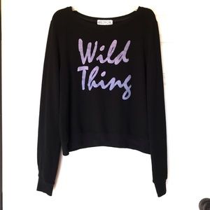 Wildfox Wild Thing Claw Marks Sweater Black